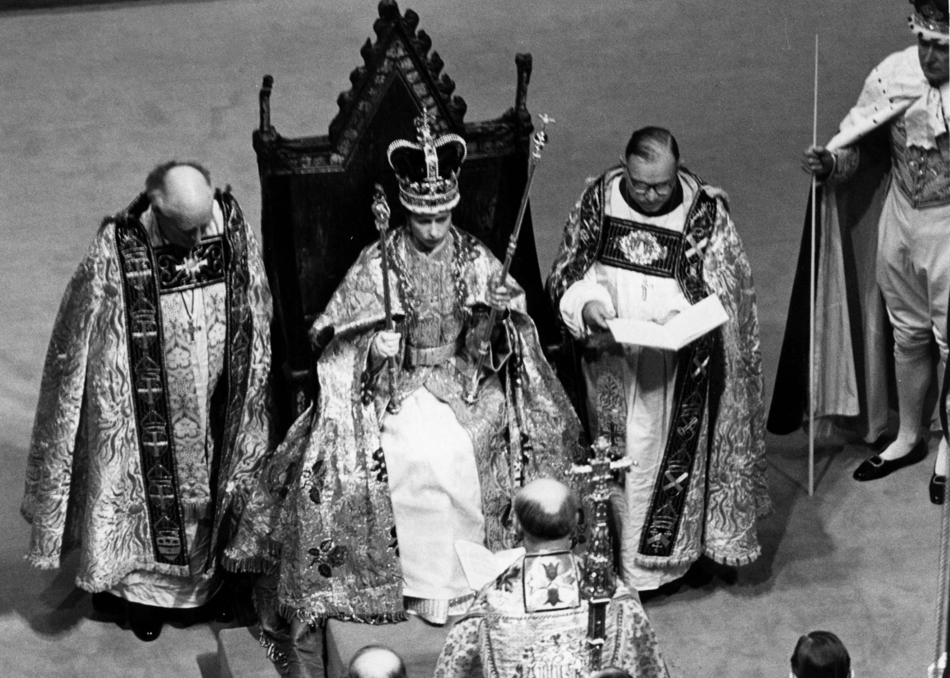 Elizabeth II is crowned Queen at Westminster Abbey