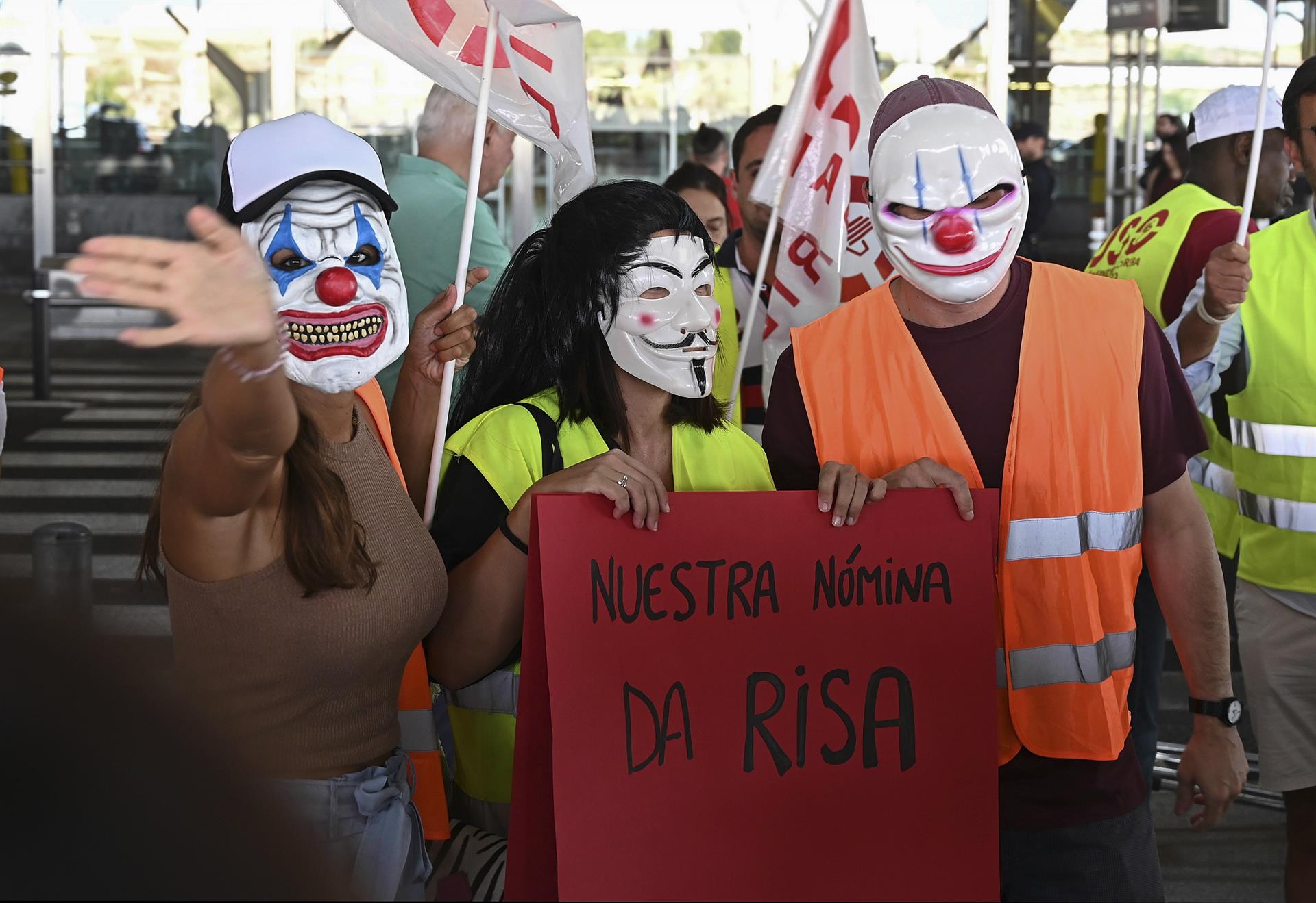 Imagen de archivo de una protestas de los trabajadores de Iberia Express. EFE/Archivo