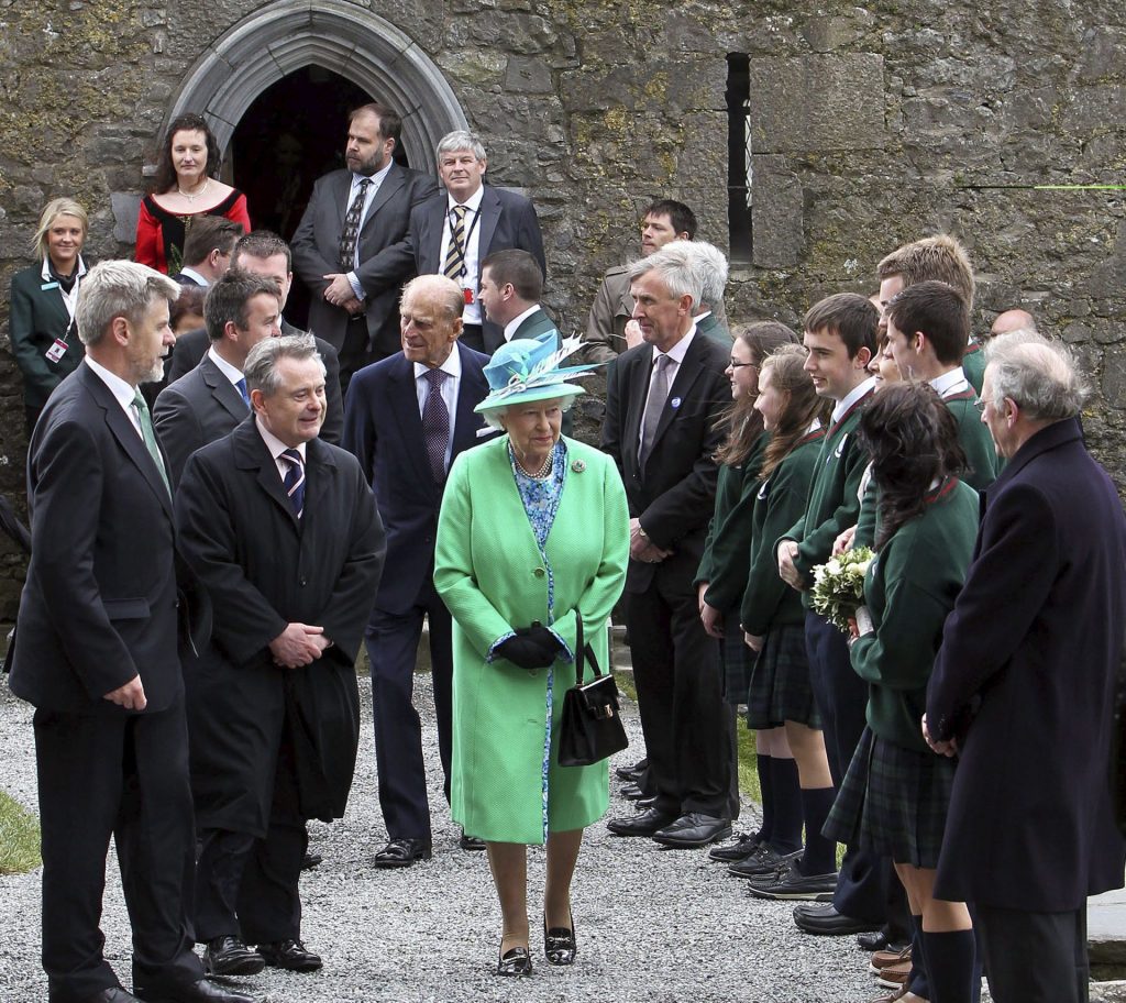 La reina Isabel II en un viaje a Irlanda en  2011