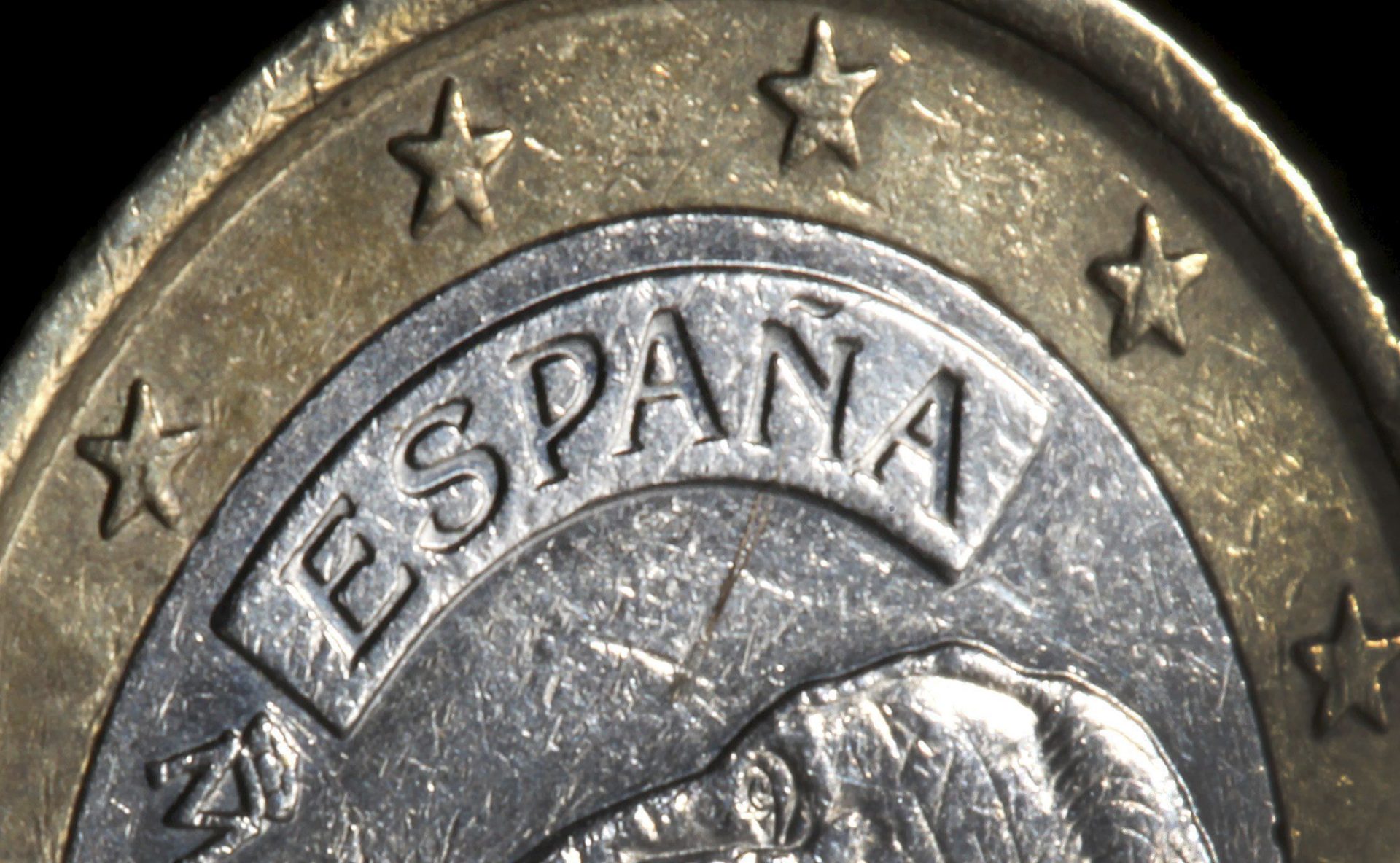 Una moneda de euro de España