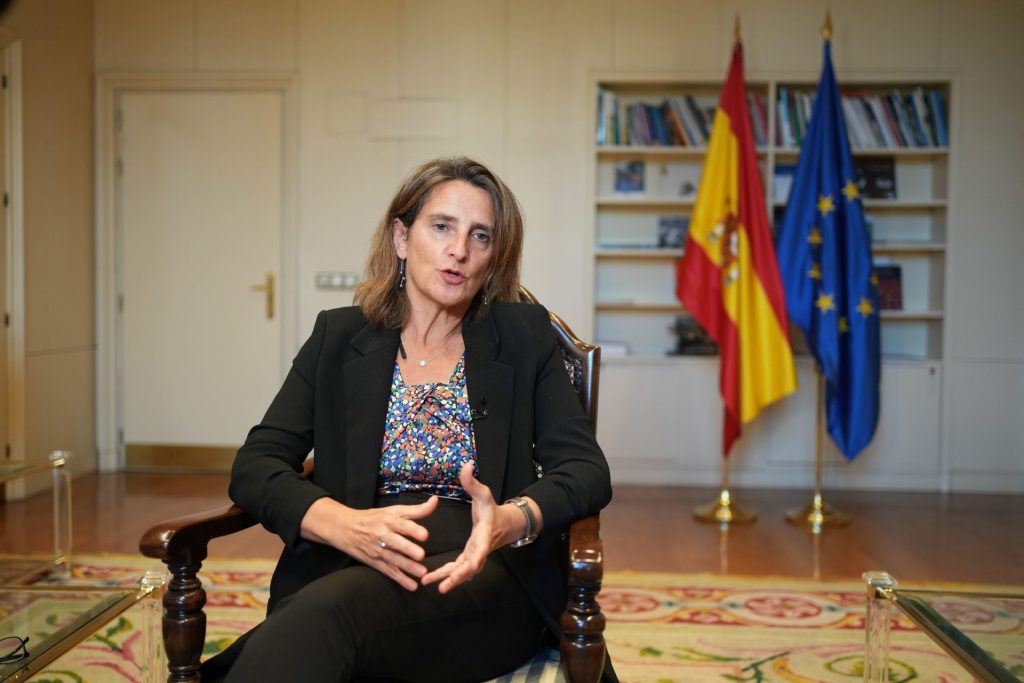 La vicepresidenta tercera del Gobierno y ministra para la Transición Ecológica, Teresa Ribera