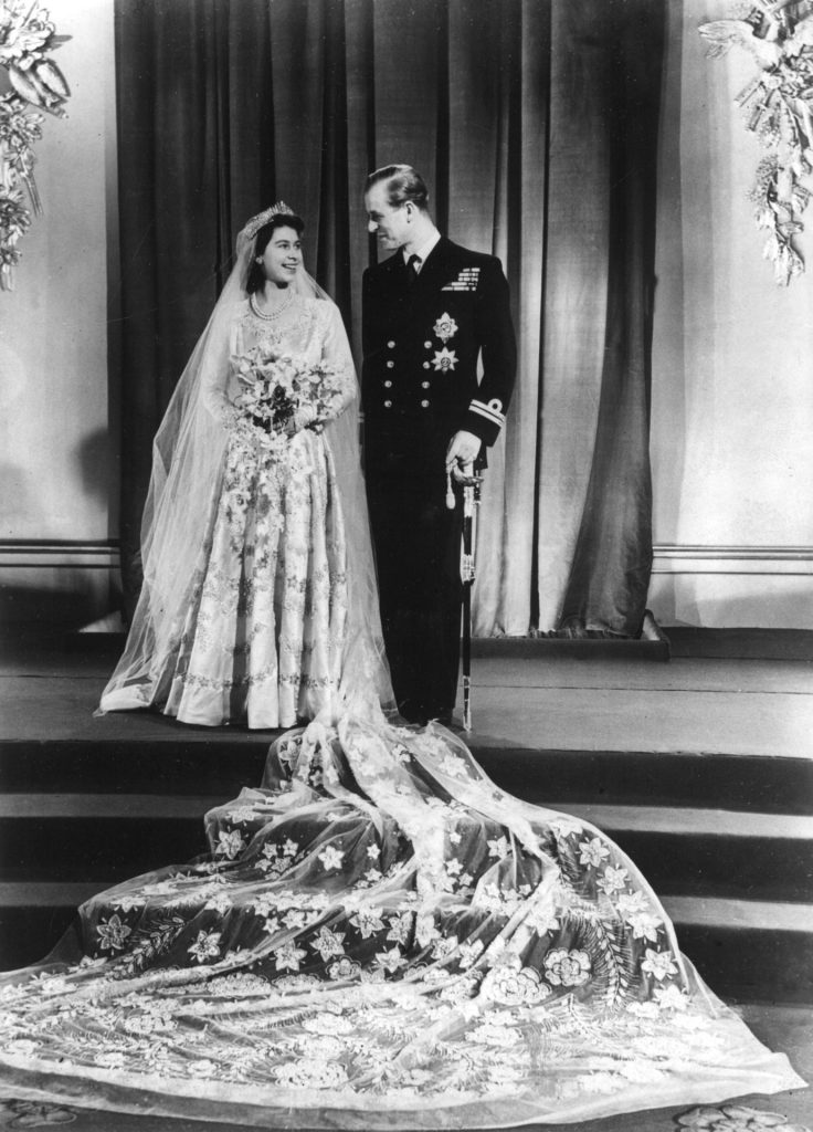 Retrato oficial de la boda de Isabel II y e duque de Edimburgo
