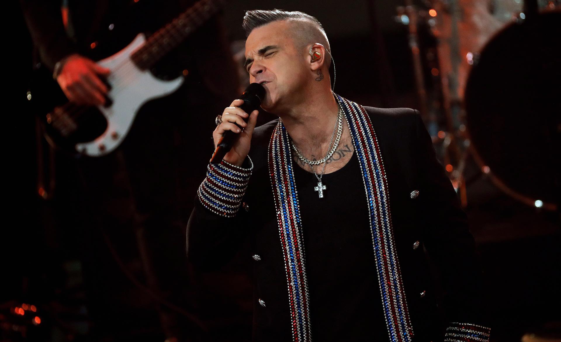 Imagen de archivo del cantante británico Robbie Williams. EFE/EPA/FELIPE TRUEBA
