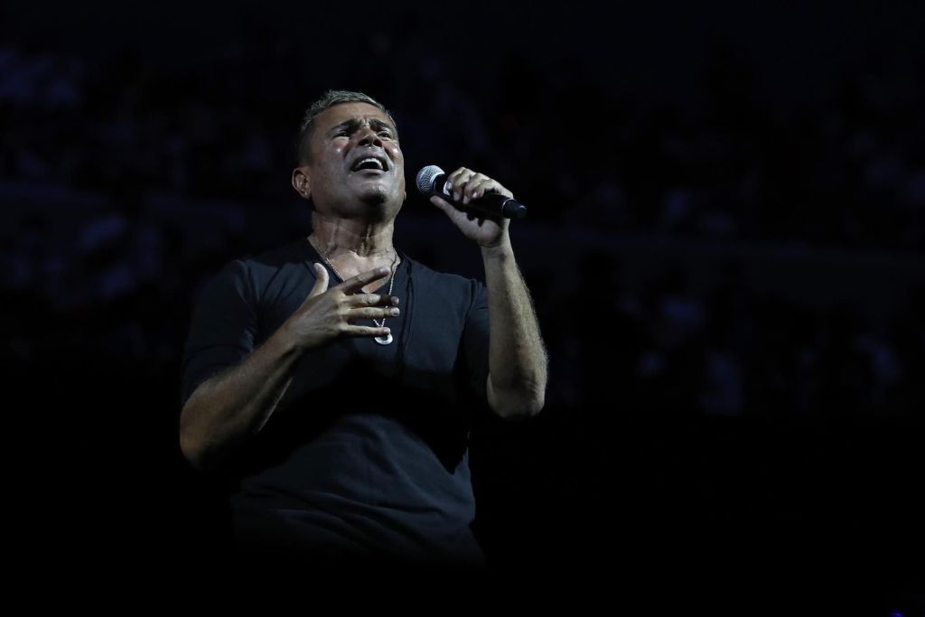 Singer Amr Diab during a concert at the Lusail stadium ahead Lusail Super Cup in Doha, Qatar, 9 September 2022. EFE/Alberto Estévez
