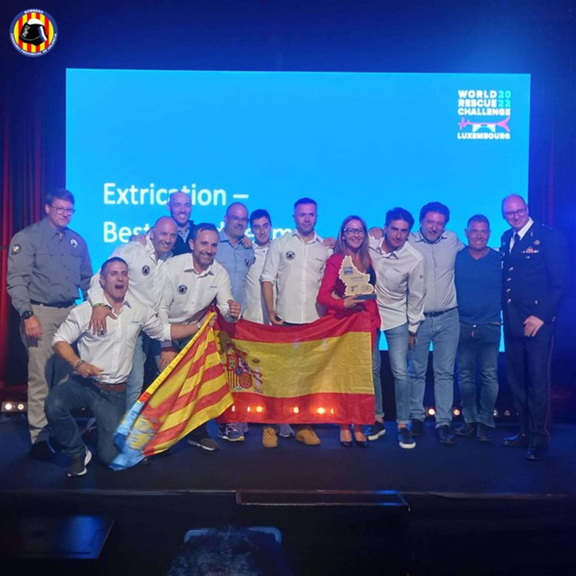 El equipo de Gandia, en una imagen compartida por el Consorcio de Bomberos de Valencia.
