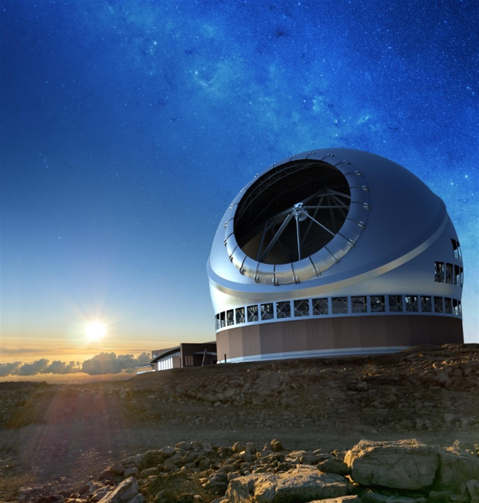 Recreación de Telescopio de Treinta Metros, facilitada por el propio consorcio que promueve su construcción. EFE