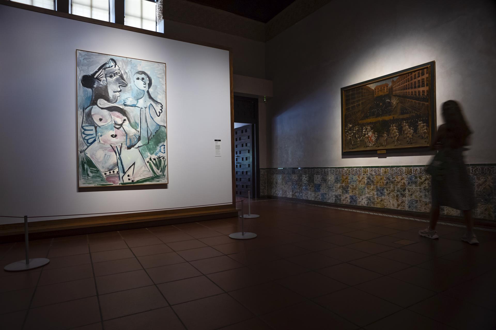 El cuadro de Picasso 'Venus y el Amor' esconde una historia "apasionante" que ha recordado el toledano Museo del Greco al exponer temporalmente esta pintura, una historia que se remonta al año 1967 y que vincula a los jóvenes de la ciudad suiza de Basilea con el pintor malagueño. EFE/Ángeles Visdómine