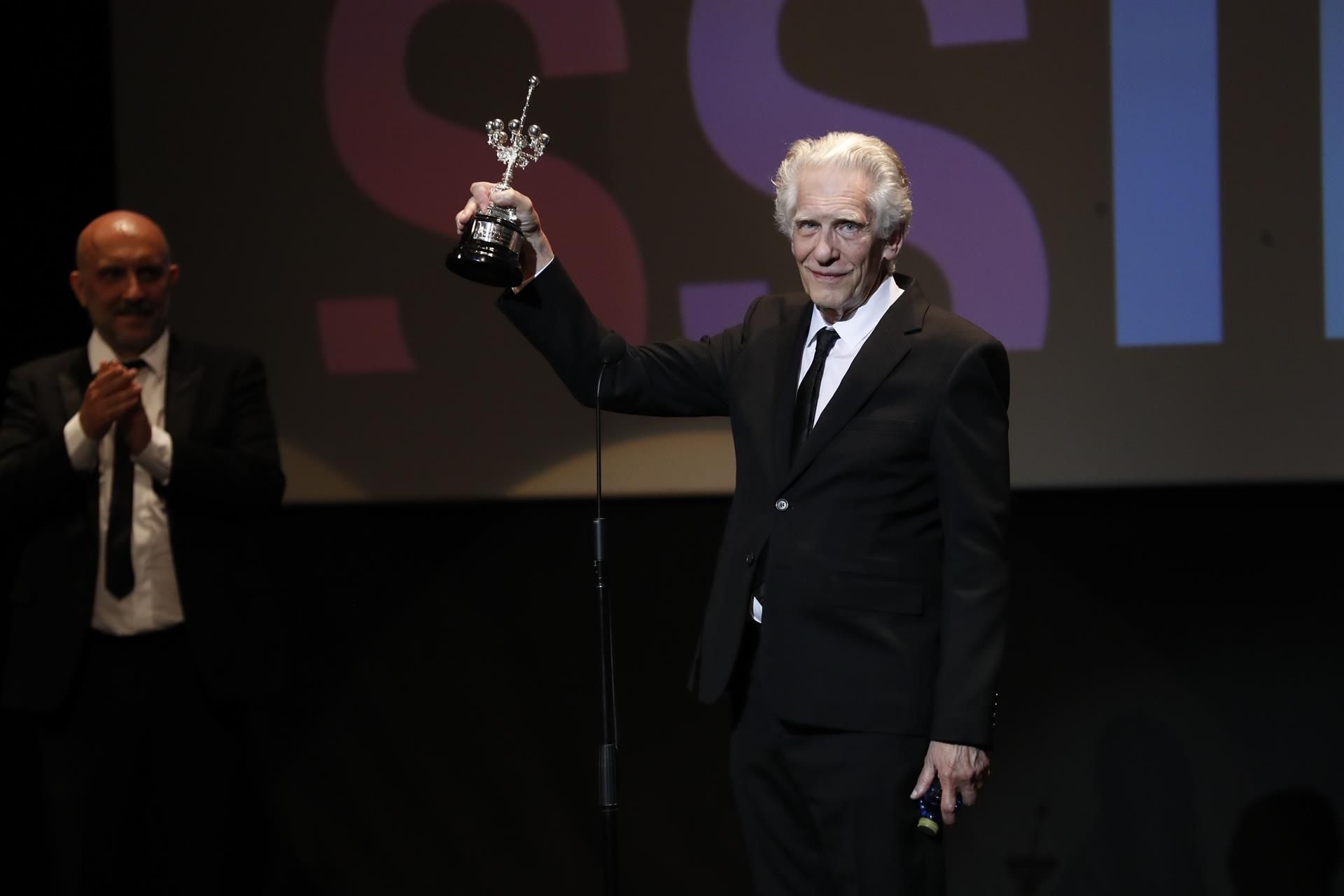 El director y guionista canadiense David Cronenberg recibe este miércoles el segundo Premio Donostia del 70 Festival de Cine de San Sebastián, que reconoce así una de las carreras más singulares del último medio siglo. EFE/Juan Herrero
