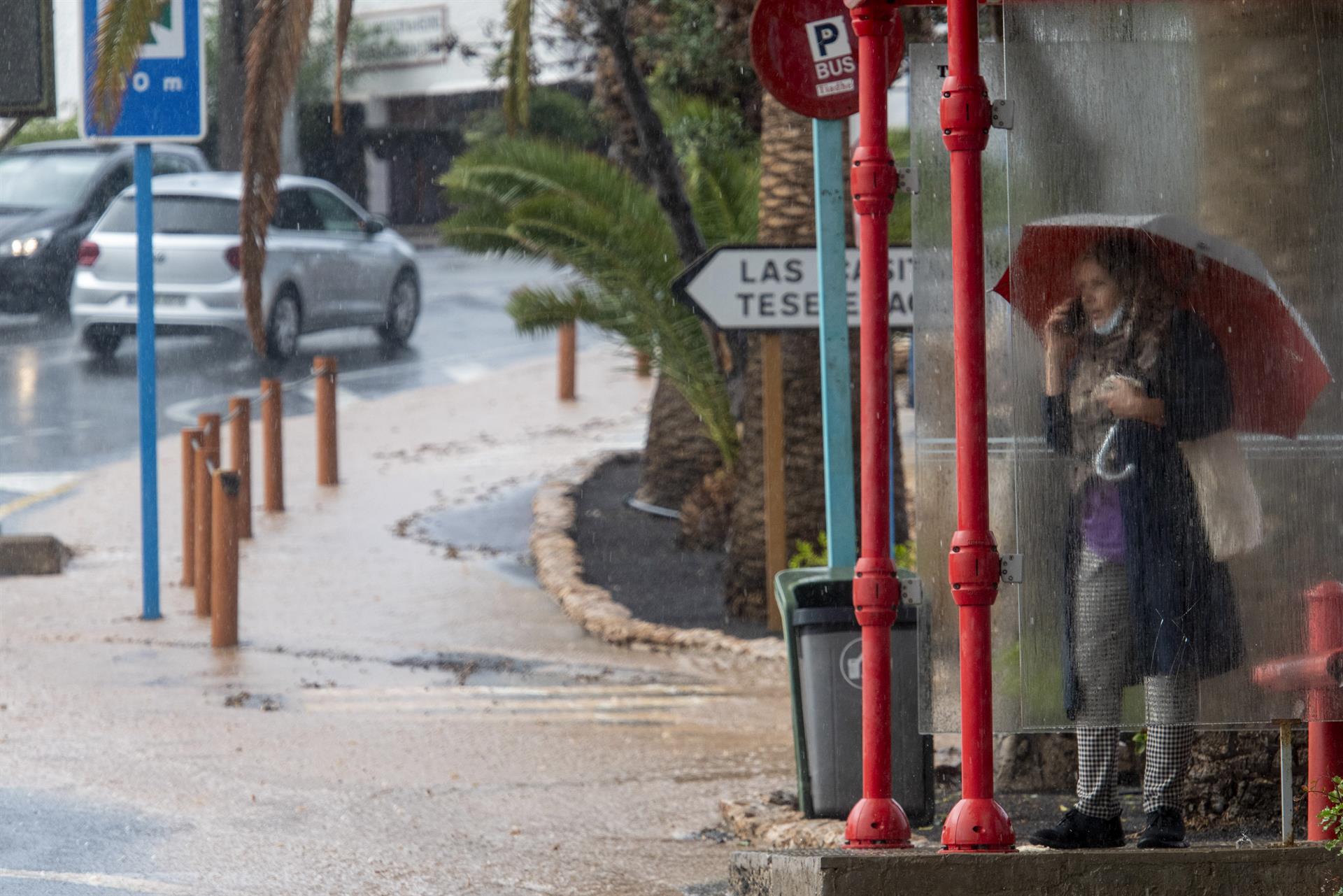 Foto de archivo de las lluvias caídas a principios de mes en Fuerteventura. EFE/Carlos de Saá