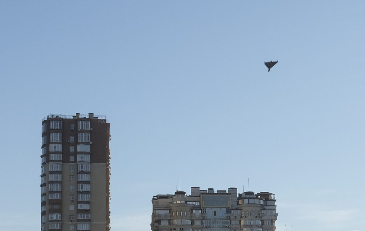 n dron sobrevolaba el cielo de Kiev el pasado lunes.