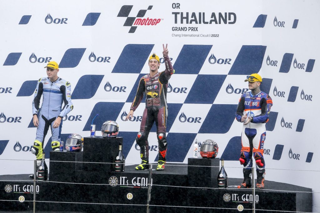 Pódium Moto2 del Gran Premio de Tailandia