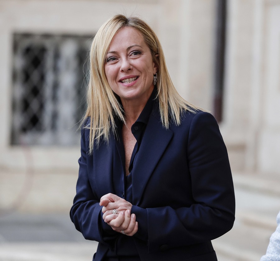 A líder do partido ultradireitista Irmãos de Itália, Giorgia Meloni. EFE/GIUSEPPE LAMI