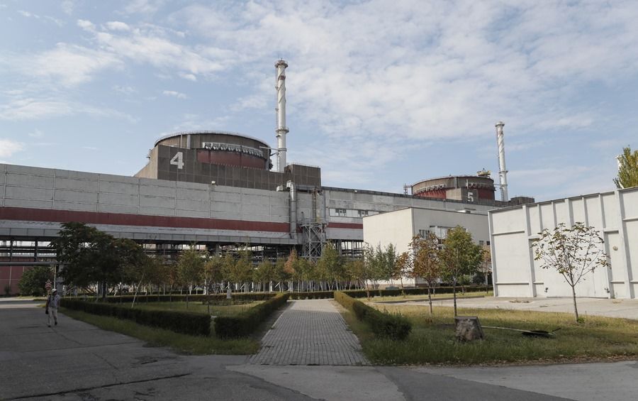 A usina nuclear de Zaporizhzhia.