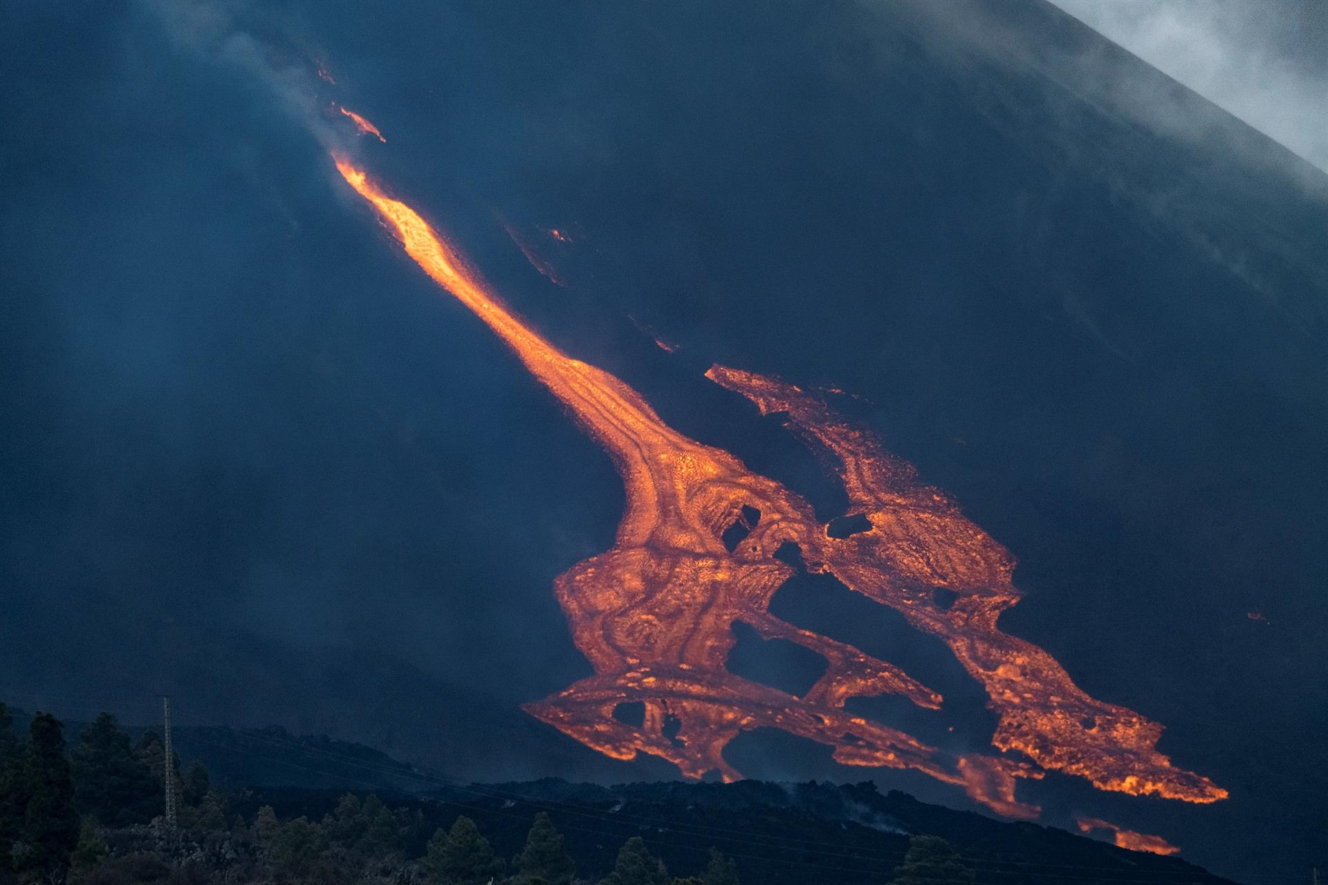 Foto de archivo de la erupción de La Palma. EFE/Ángel Medina G.