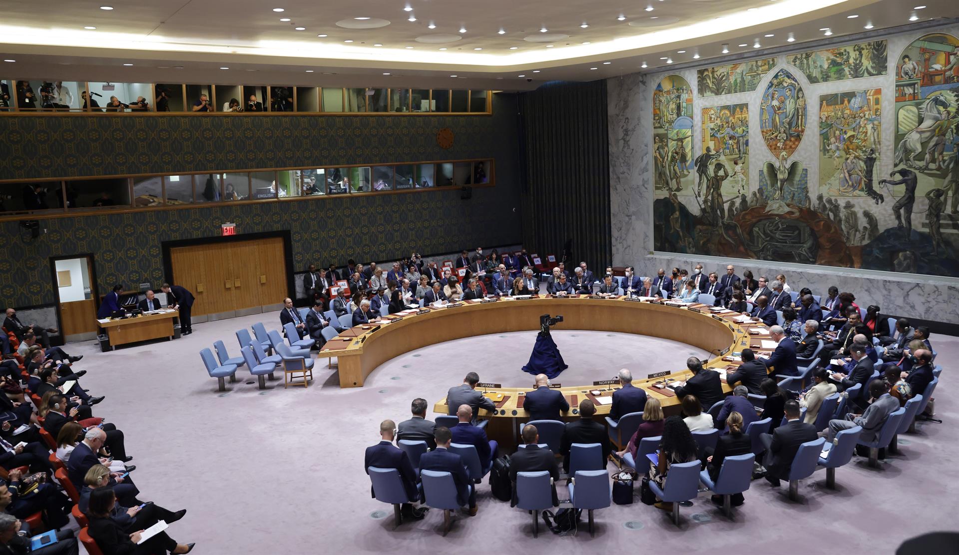 El Secretario General de las Naciones Unidas, Antonio Guterres, habla durante una reunión de alto nivel del Consejo de Seguridad de las Naciones Unidas, en una imagen de archivo. EFE/EPA/Justin Lane