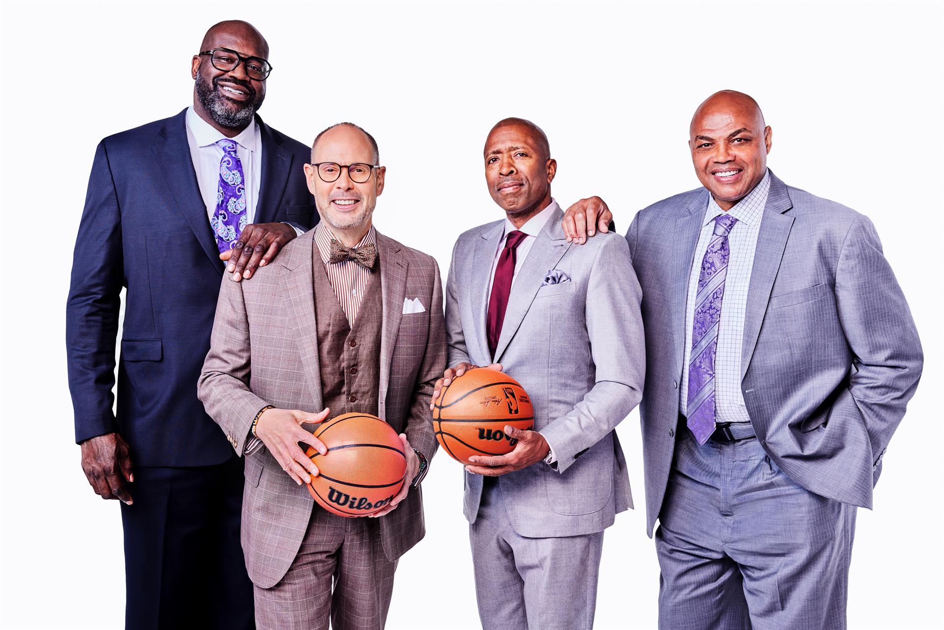 Shaquille O'Neal, Ernie Johnson, Kenny Smith y Charles Barkley presentadores de 'Inside the NBA'.EFE/TNT
