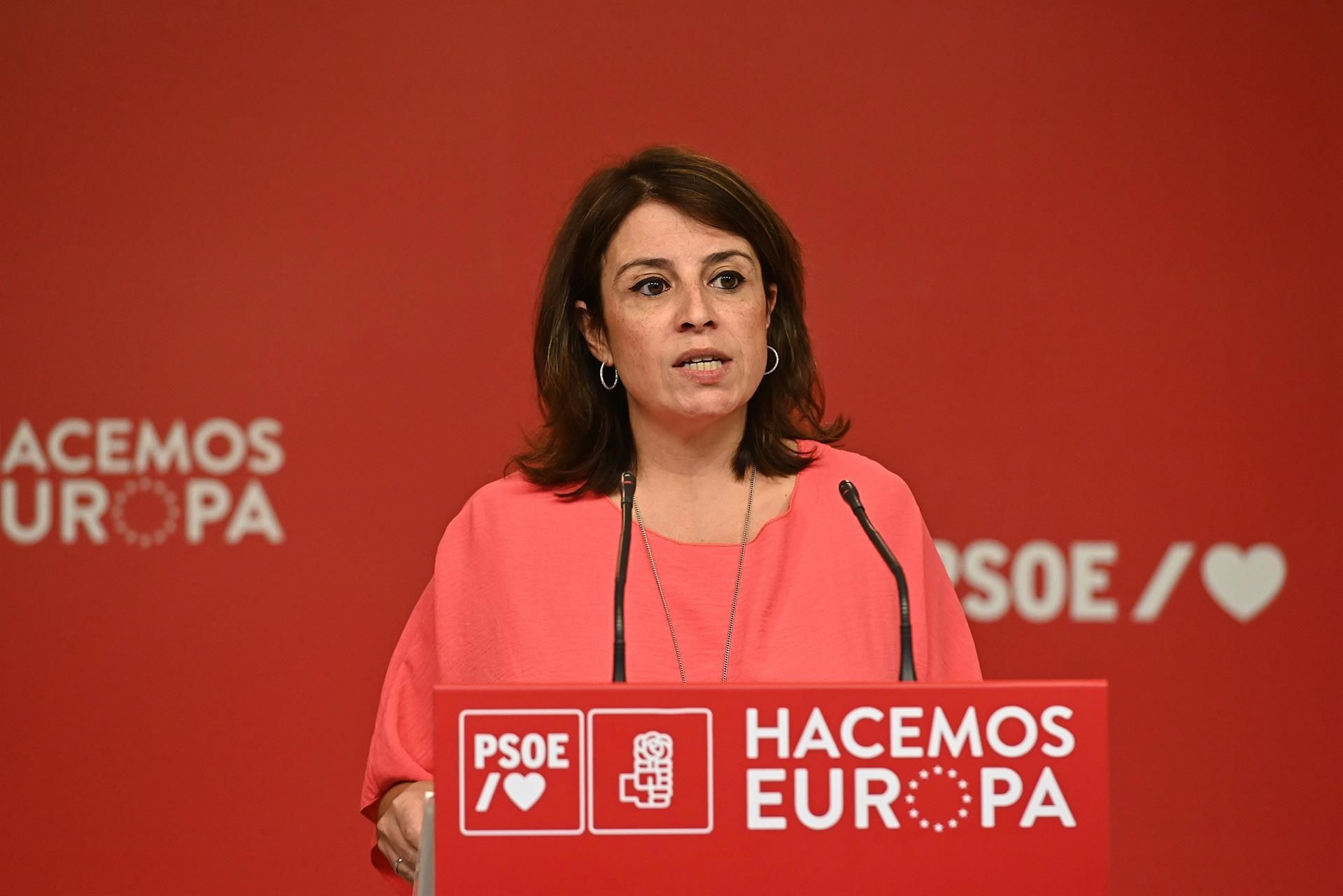 Imagen de archivo de la exvicesecretaria general del PSOE, Adriana Lastra. EFE/Fernando Villar