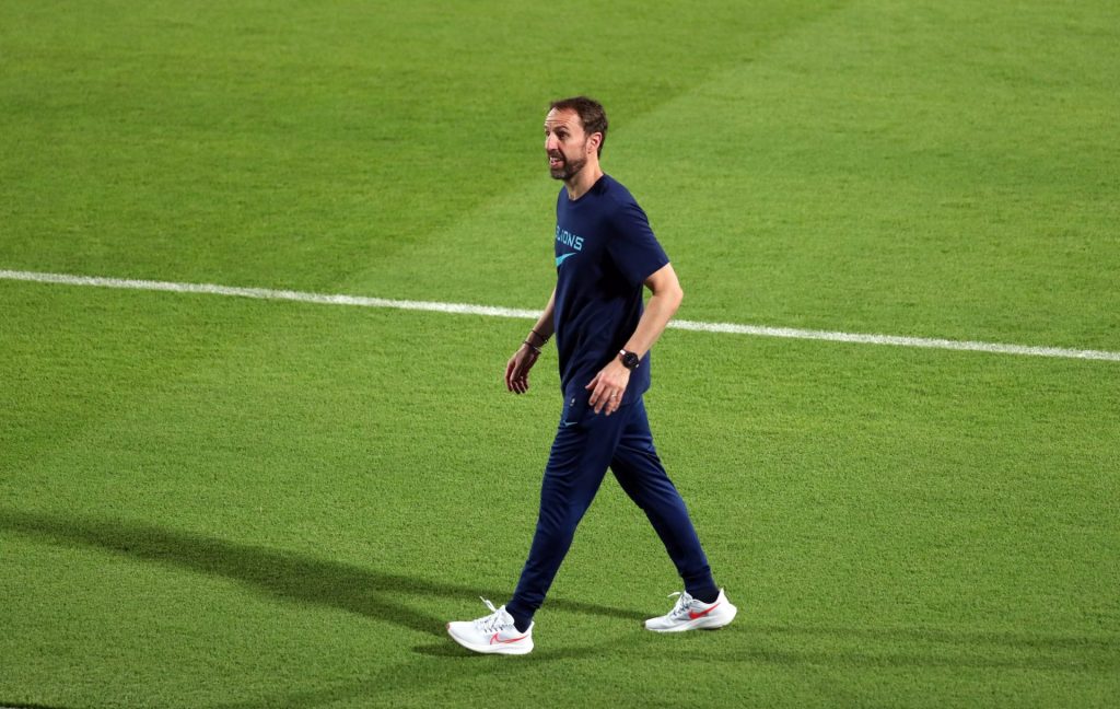El seleccionador de Inglaterra, Gareth Southgate, en el entrenamiento previo al partido del Mundial contra Irán. EFE/EPA/Abedin Taherkenareh