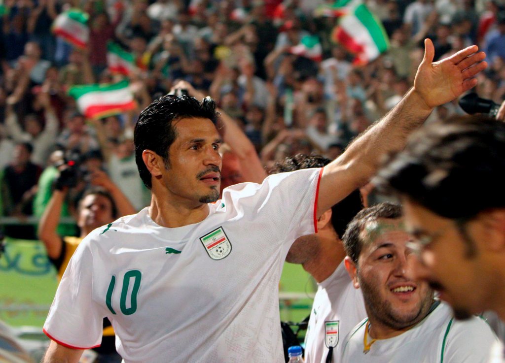 Ali Daei, en su época de jugador de la selección iraní.