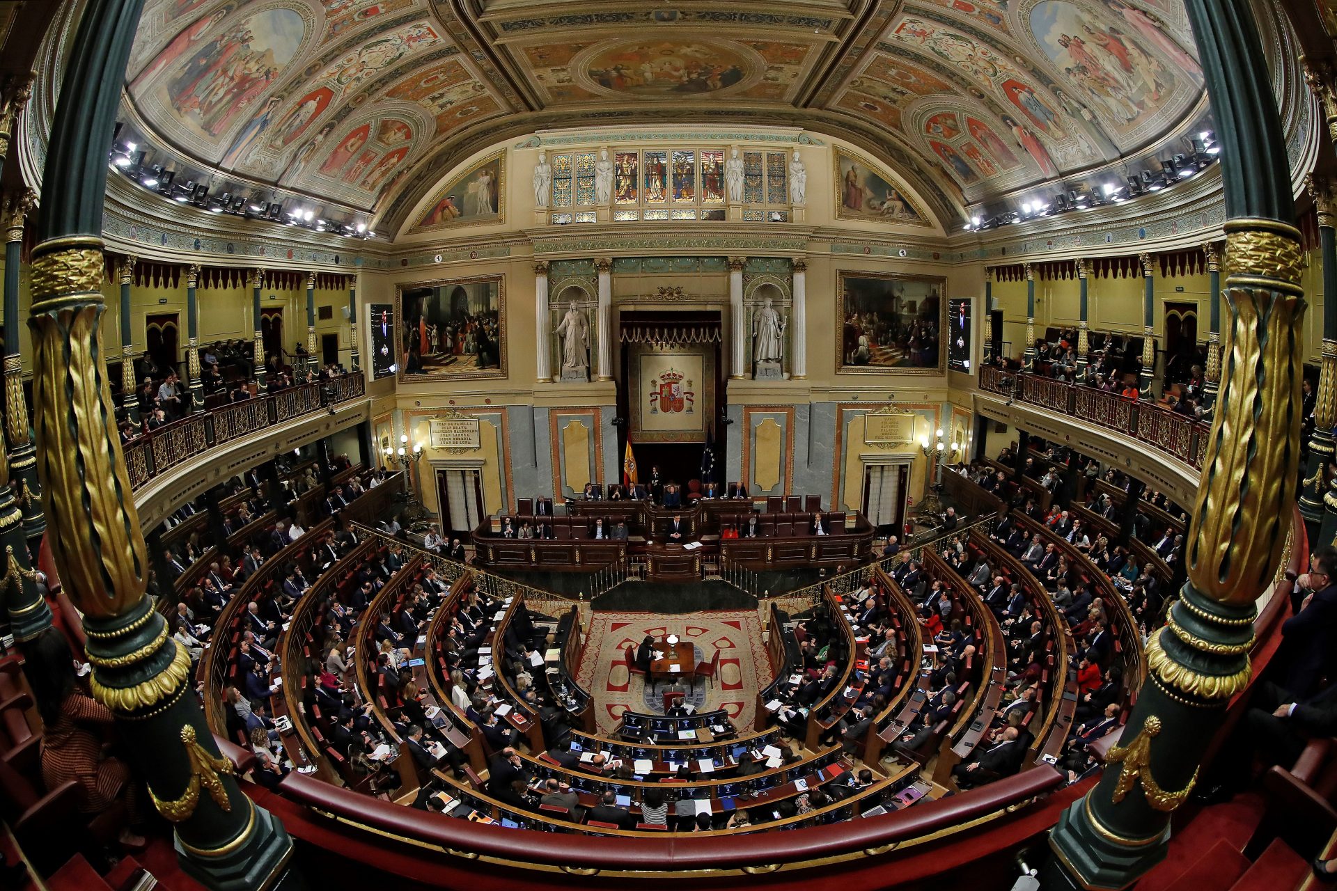 Vista general del hemiciclo del Congreso de los Diputados, que ha aprobado los Presupuestos para 2023.