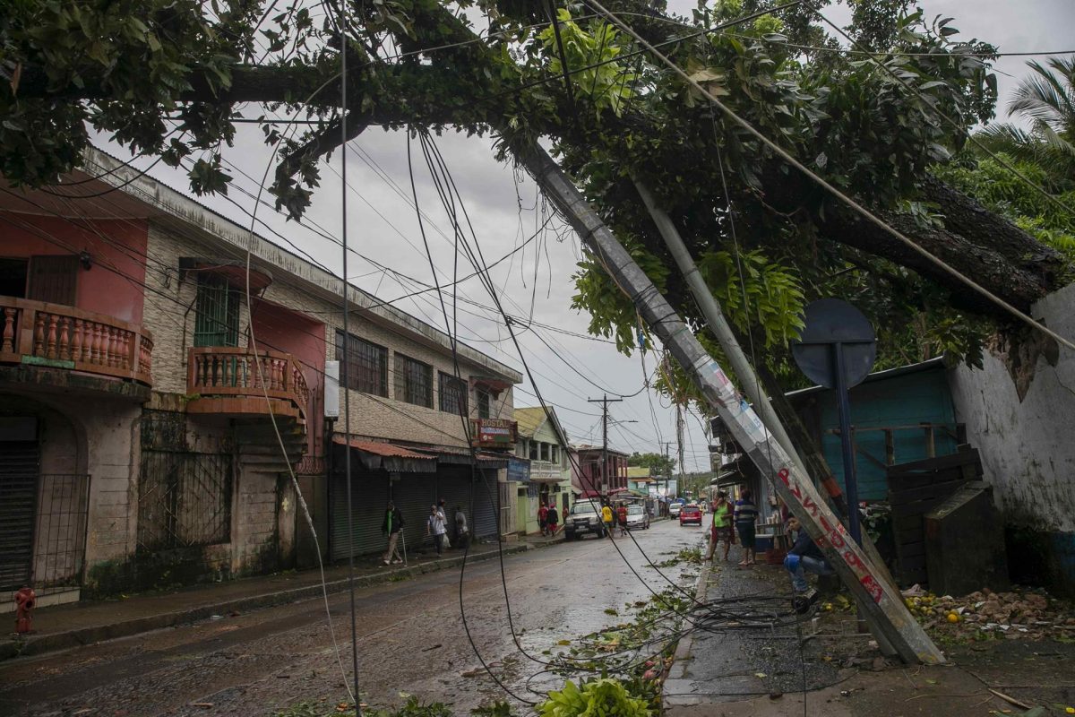 Vista de los daños causados por el paso de Julia, el 9 de octubre de 2022 en la ciudad de Bluefields (Nicaragua).