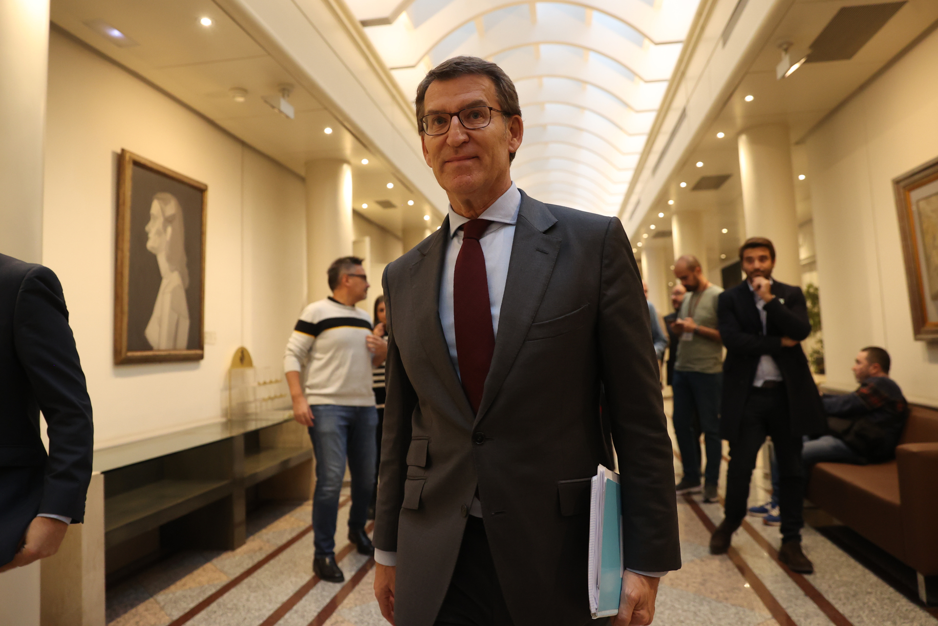 El líder del PP, Alberto Núñez Feijóo, esta semana en el Senado en Madrid. EFE/Kiko Huesca