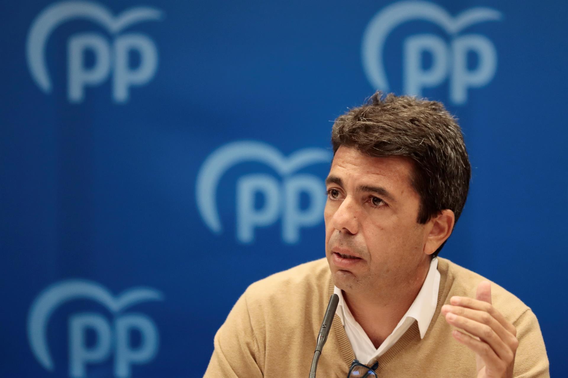El presidente del PPCV, Carlos Mazón. EFE/Ana Escobar/Archivo