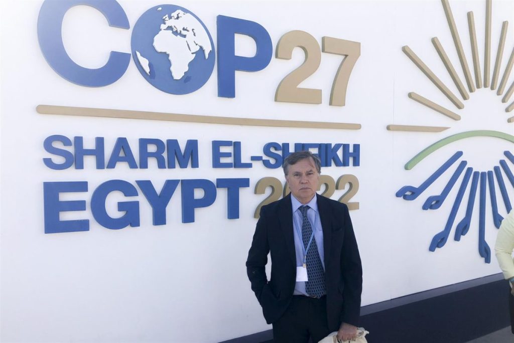 El director general del Instituto Interamericano de Cooperación para la Agricultura (IICA), Manuel Otero, en la cumbre del clima COP27