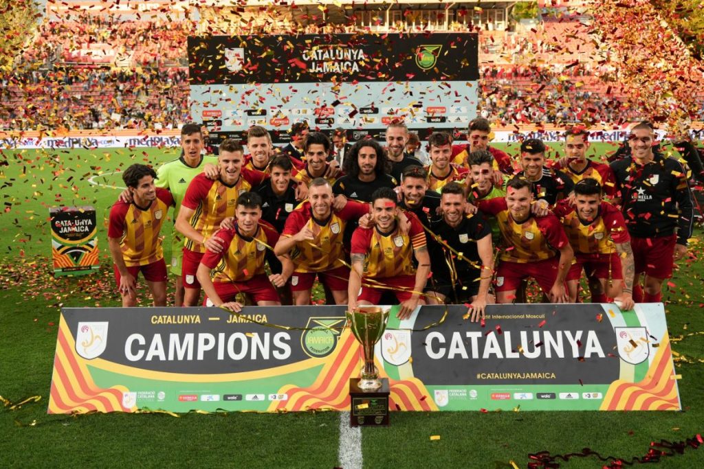 Imagen de la selección catalana de fútbol, cuando se debate la participación de las selecciones autonómicas