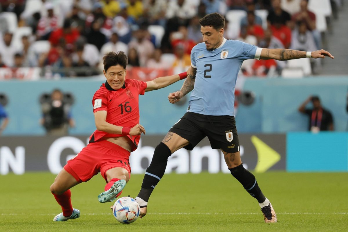 Uruguay contra Corea del Sur en el Mundial de Qatar 2022