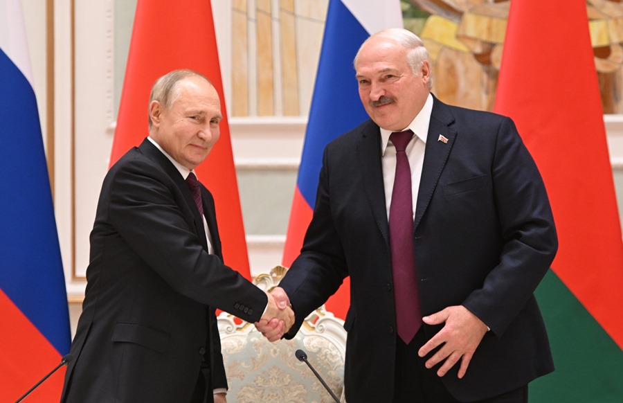 Putin y Lukashenko en Minsk.