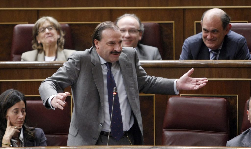 Imagen de archivo del portavoz adjunto del grupo popular, Vicente Martínez Pujalte, en un pleno del Congreso.