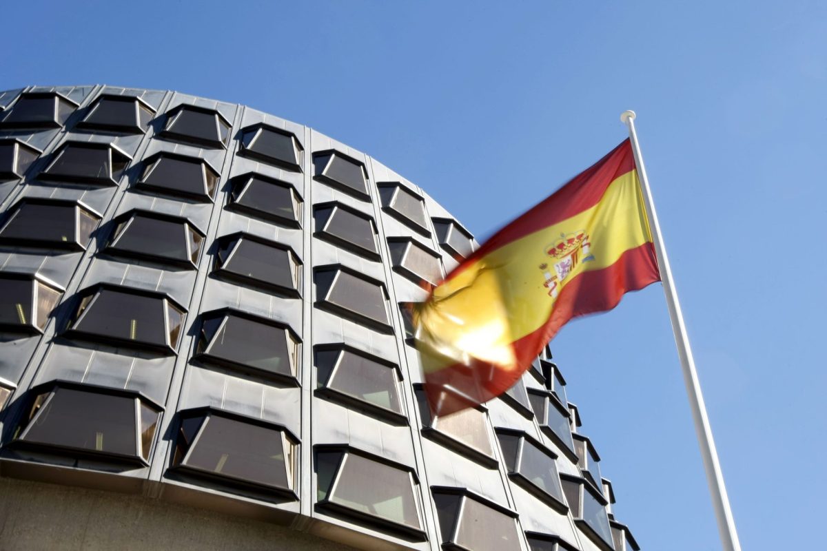 Imagen de archivo de la fachada del Tribunal Constitucional, en Madrid.