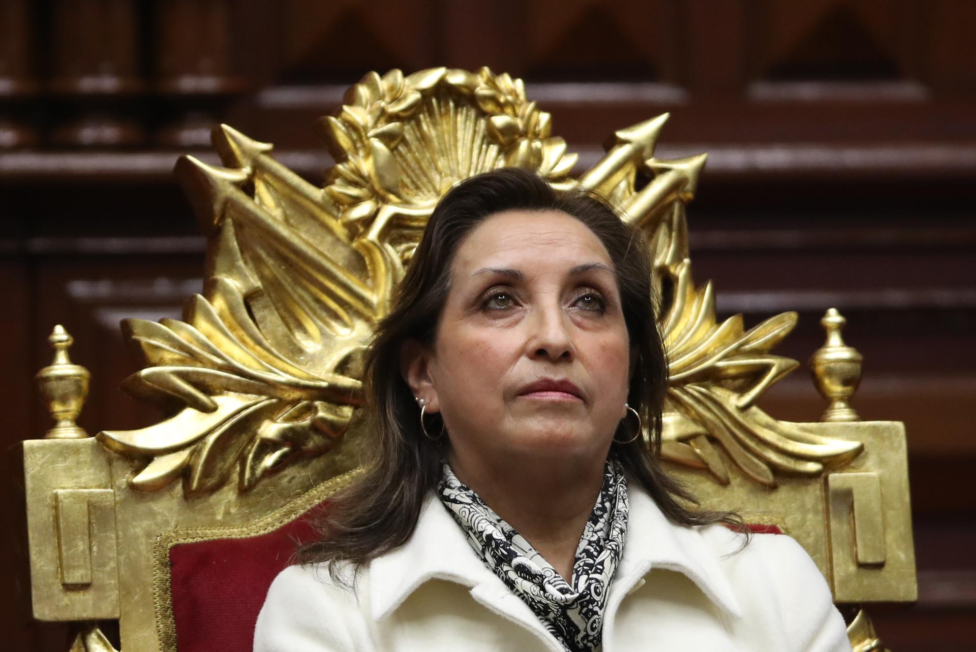 La vicepresidenta peruana, Dina Boluarte, en una fotografía de archivo. EFE/Paolo Aguilar