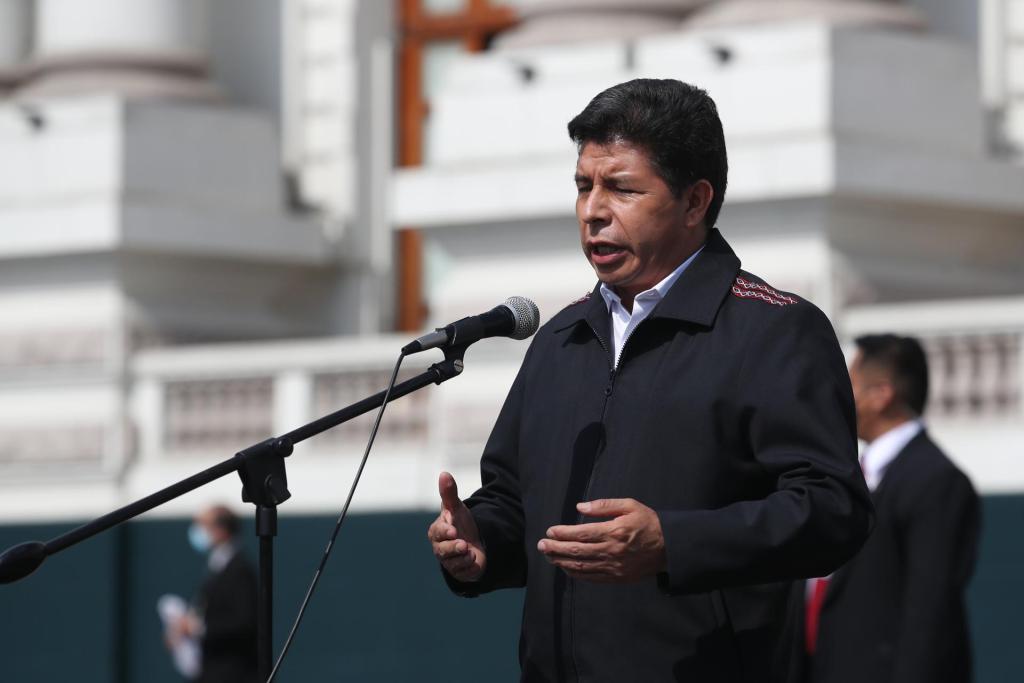 Fotografía de archivo del presidente de Perú, Pedro Castillo. EFE/ Paolo Aguilar
