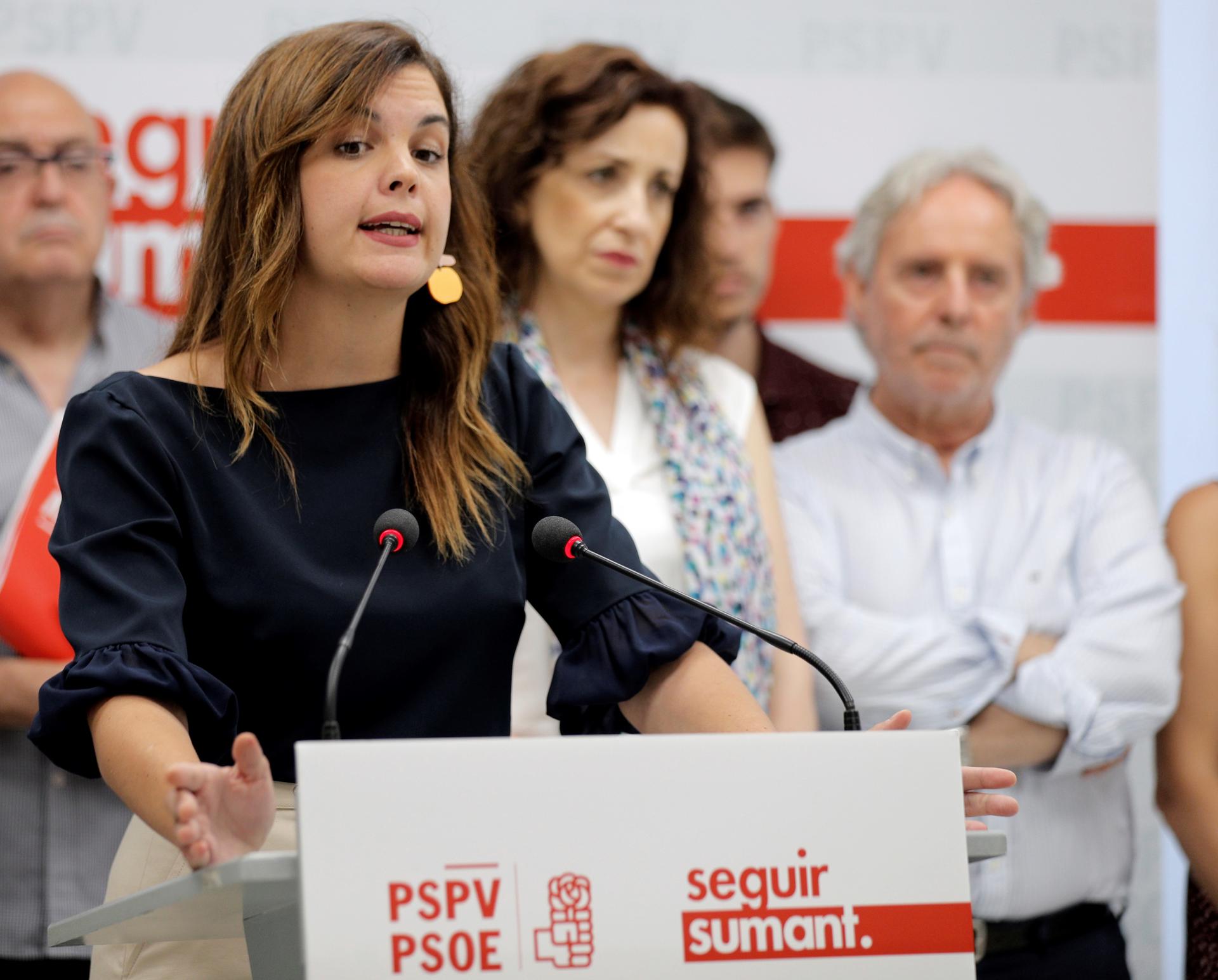 La vicealcaldesa de València y portavoz del grupo municipal socialista, Sandra Gómez. EFE/Manuel Bruque/Archivo