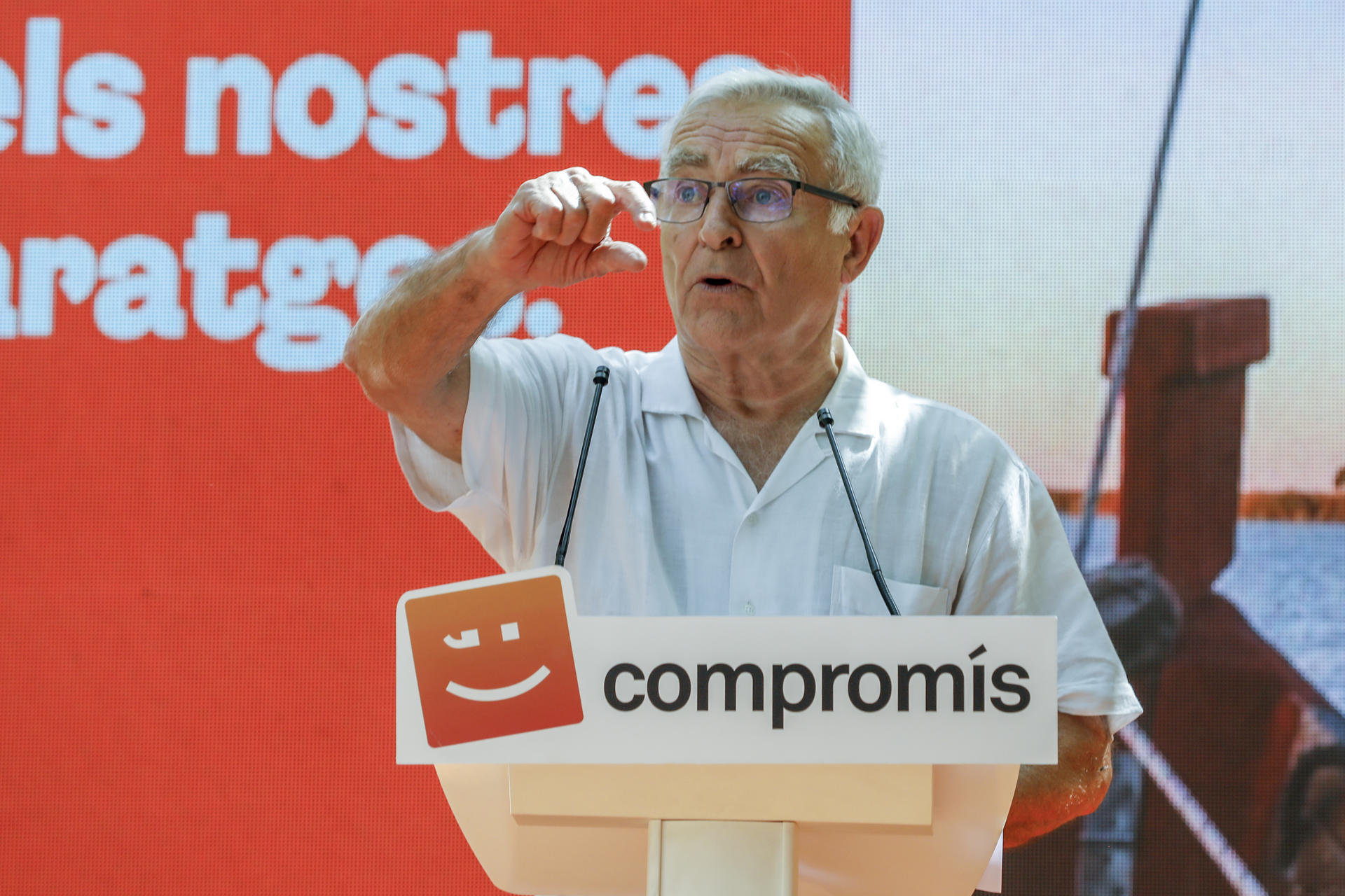 En la imagen, Joan Ribó, alcalde de València, durante un acto de Compromís. EFE/ Juan Carlos Cárdenas/Archivo