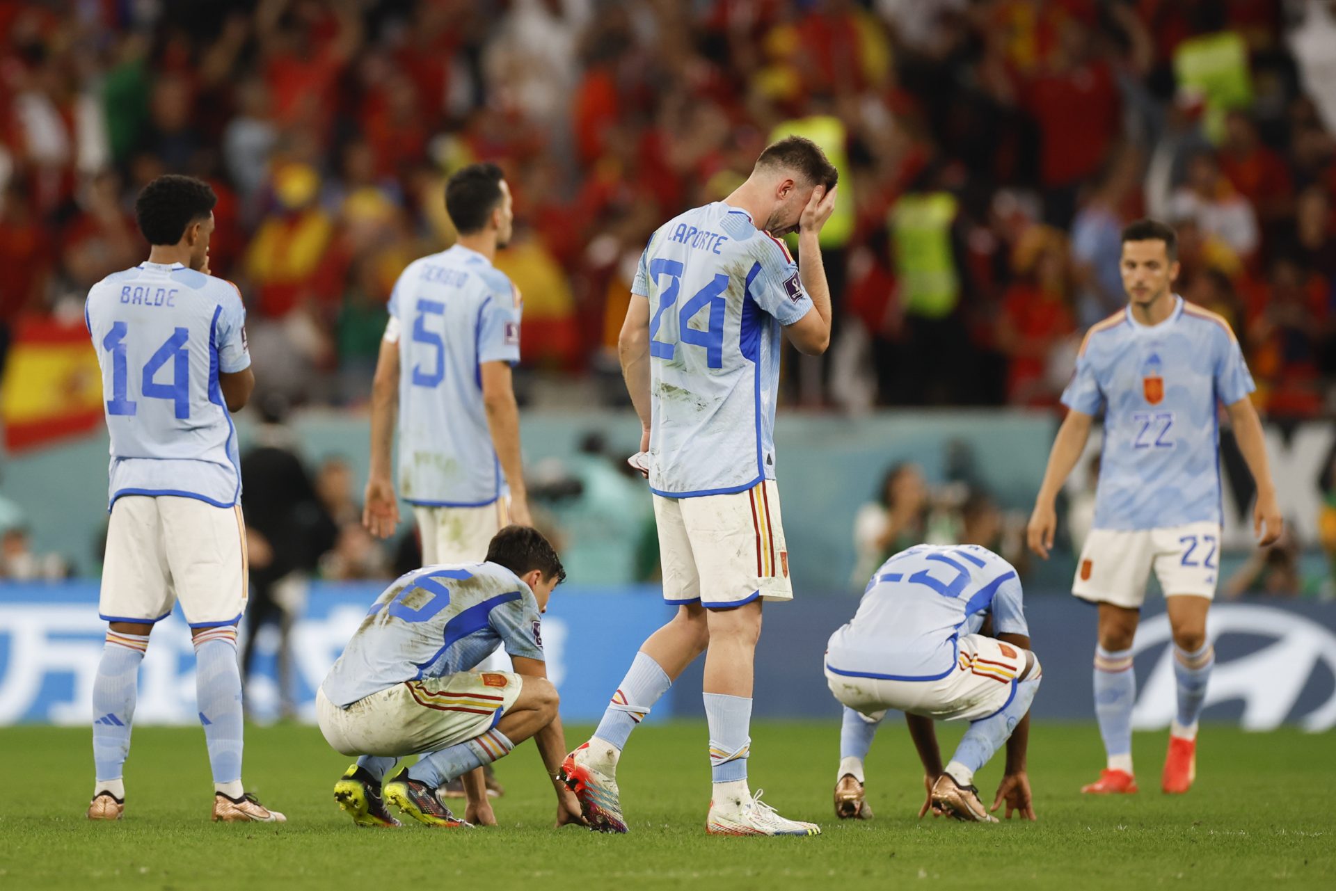 La selección española abandona Catar hundida por la eliminación