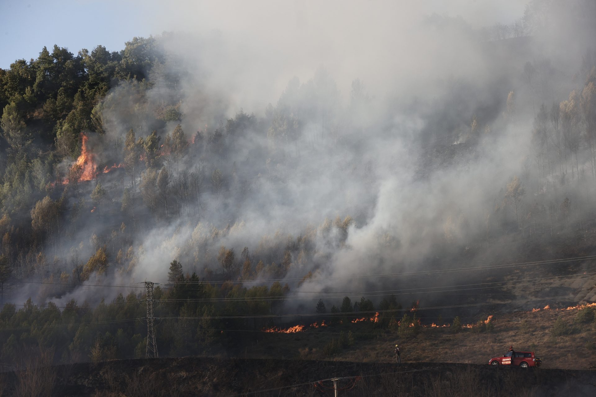 Incendio en el Monte Ezkaba en septiembre de 2022