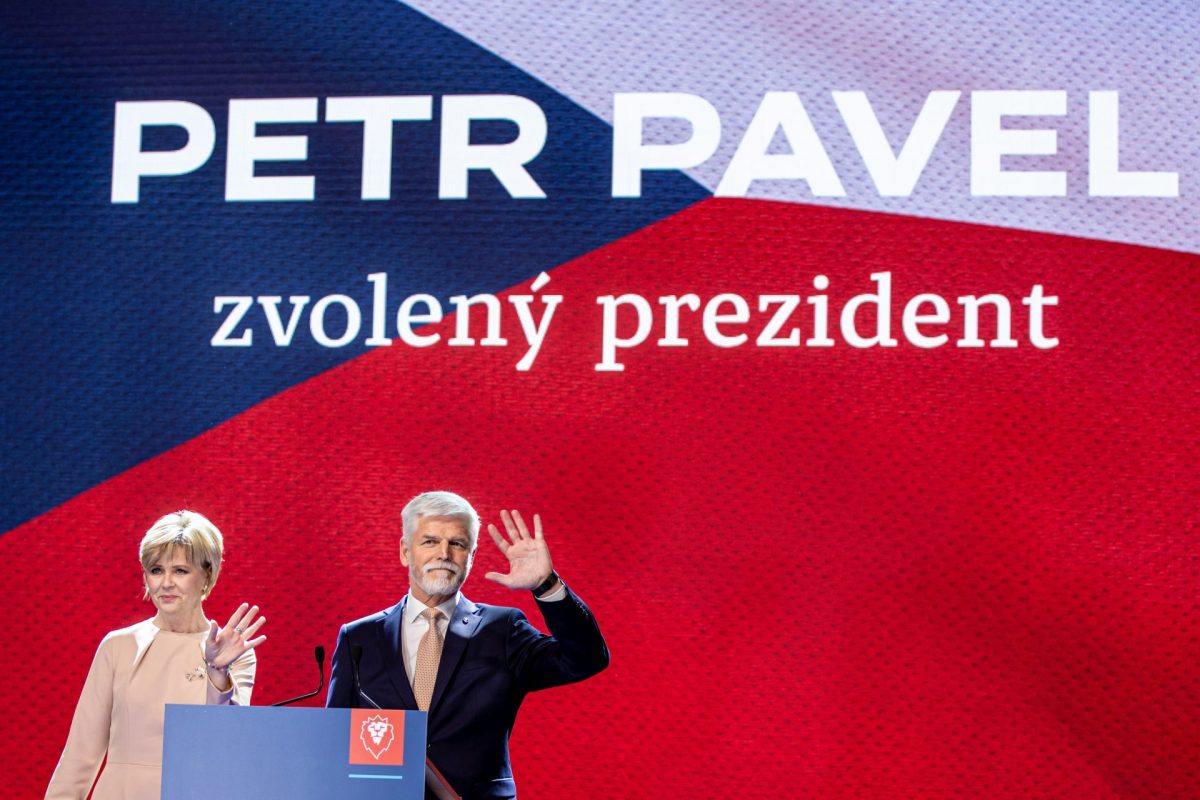 Petr Pavel, pronuncia su discurso en la sede electoral en Praga, República Checa