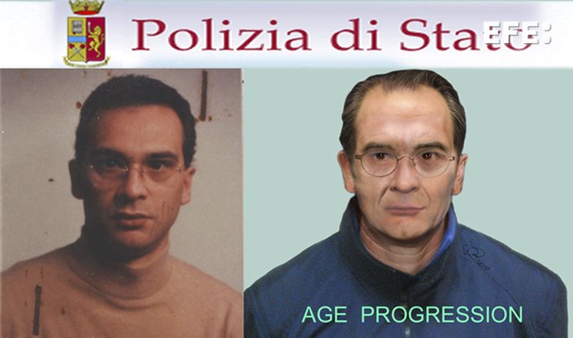 Imagen de archivo de un retraro robot facilitado por la policía italiana de Matteo Messina Denaro, considerado el jefe de Cosa Nostra, antes de su detención