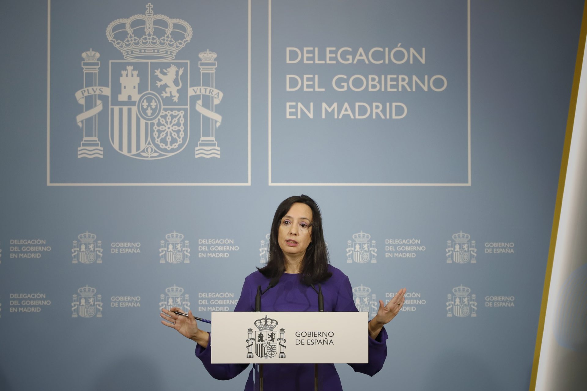 La delegada del Gobierno en la Comunidad de Madrid, Mercedes González,