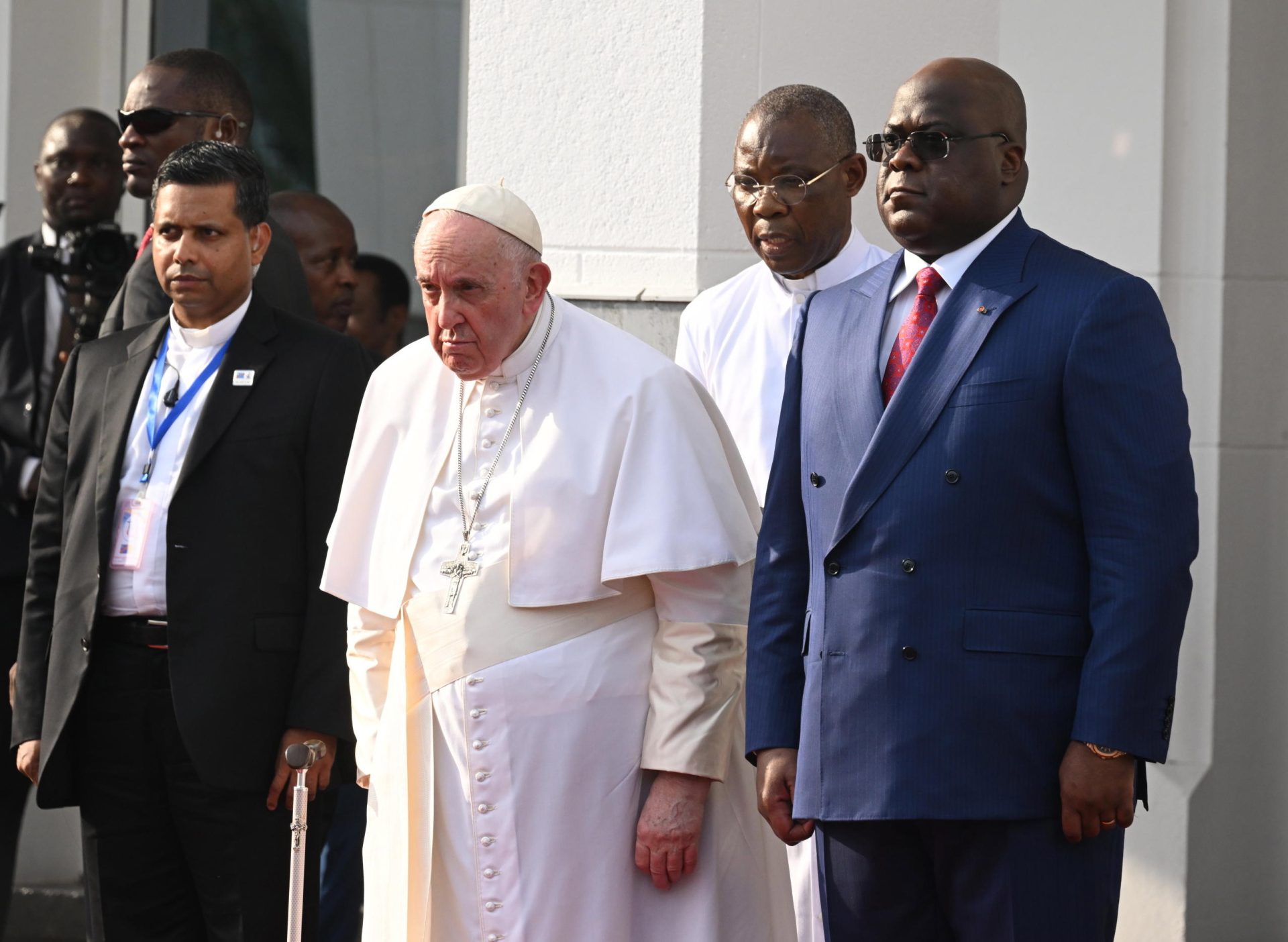 El Papa Francisco llega a Kinshasa.