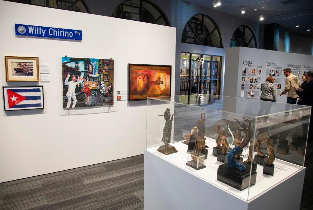 Exposición sobre la vida del artista cubano Willy Chirino en el Museo de Historia de Miami, Florida (EE.UU.), este 25 de enero de 2023. EFE/EPA/Cristóbal Herrera-Ulaskevich
