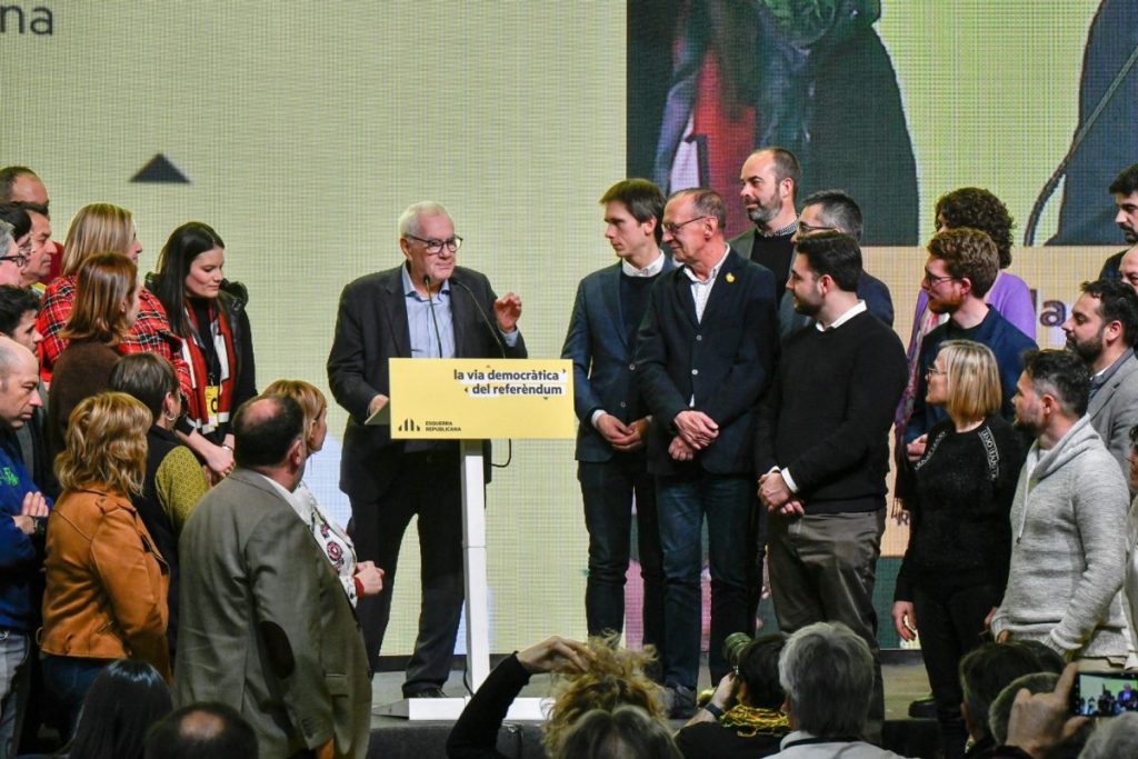 El alcaldable de ERC por Barcelona, Ernest Maragall, interviene en el 29 congreso nacional
