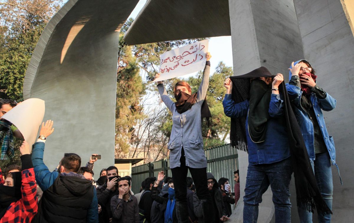 Imagen de archivo de protestas en Teherán.