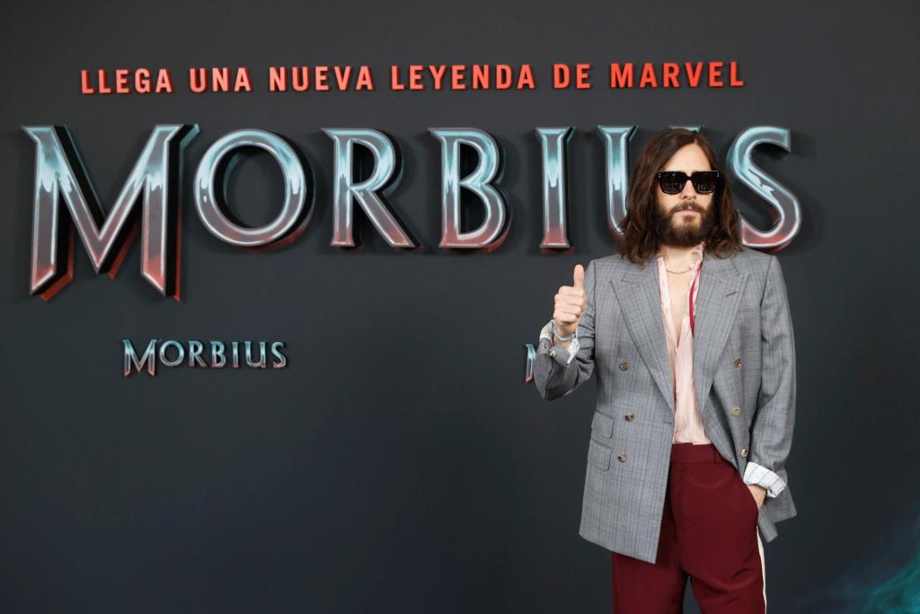 El actor estadounidense Jared Leto posa para los medios durante la presentación de "Morbius", en una fotografía de archivo. EFE/Emilio Naranjo
