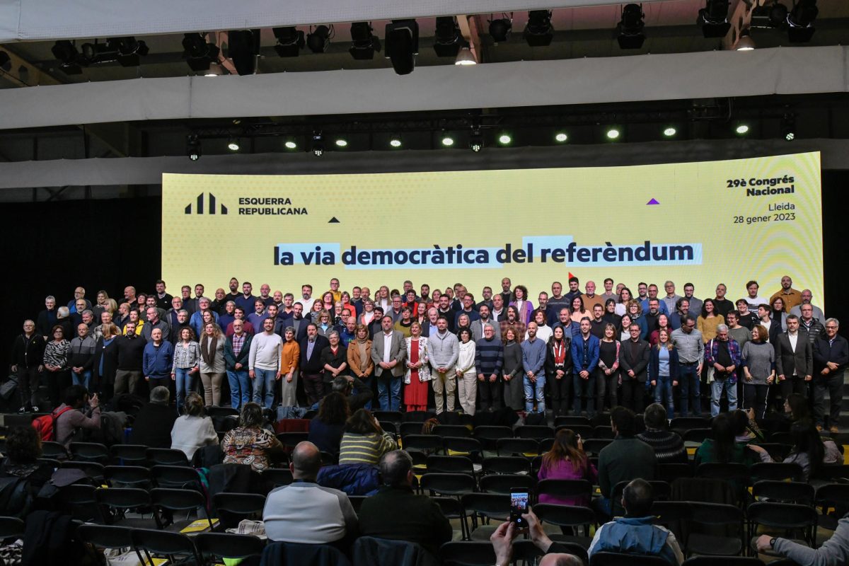 ERC celebra este sábado su 29 congreso nacional en Lleida. EFE/ Alex Lopez