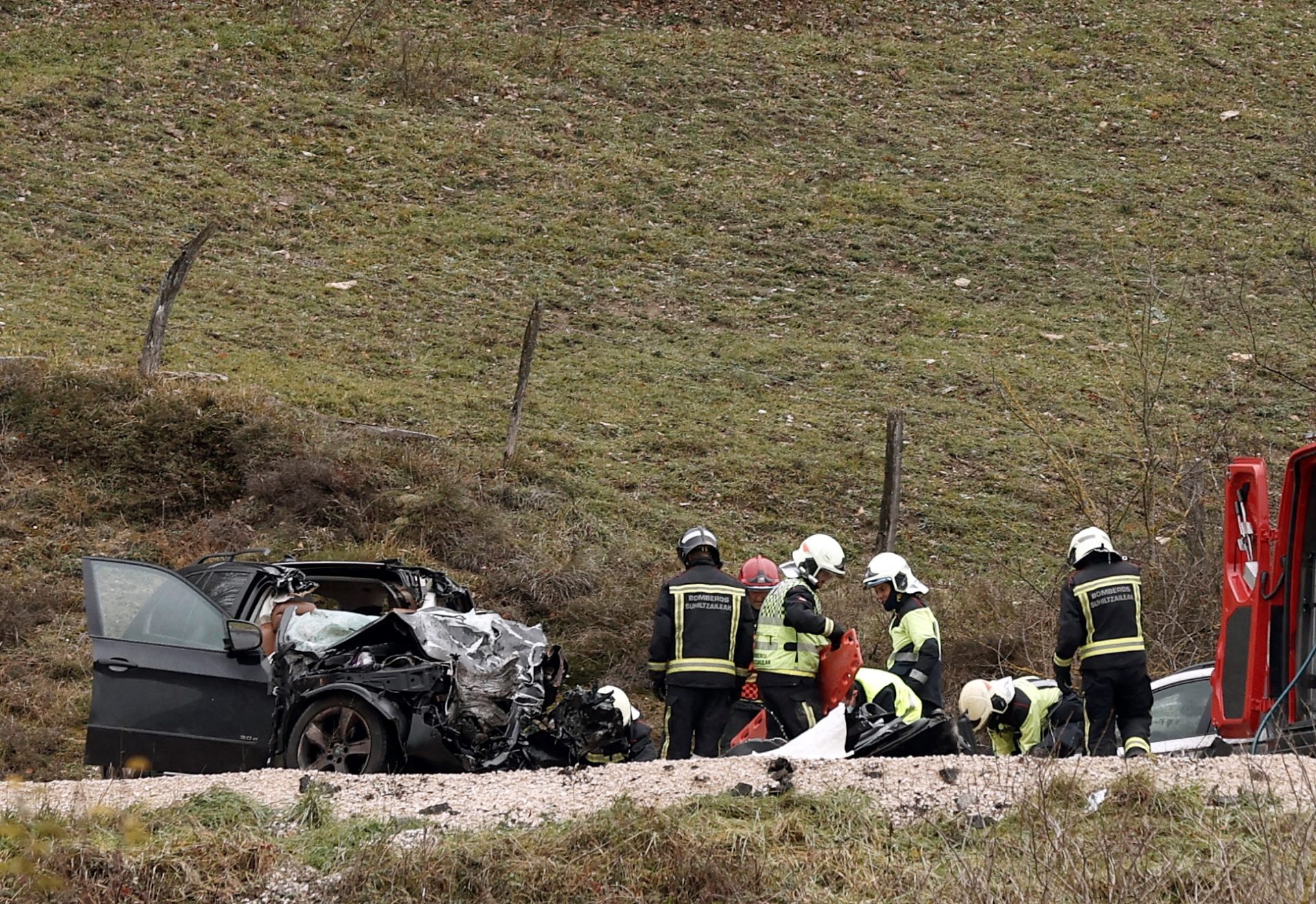 Imagen de archivo de un accidente de tráfico ocurrido en Navarra