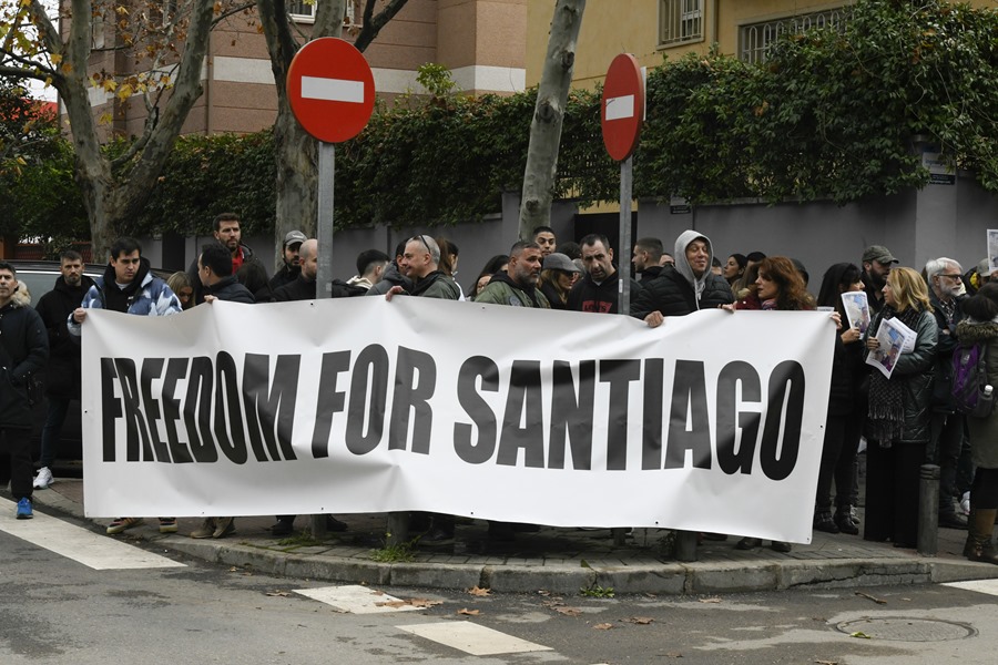 Concentración para pedir la liberación de Santiago Sánchez